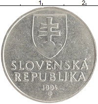 монета - словакия 2 кроны - подробная информация фото 1