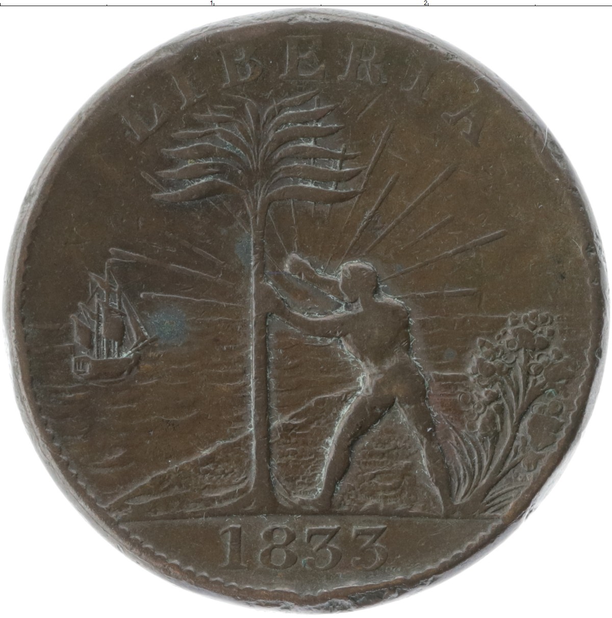 Клуб нумизмат монеты. Монеты Африки. Монеты Либерии. Монета Либерии Африканская. 1 Цент 1833.