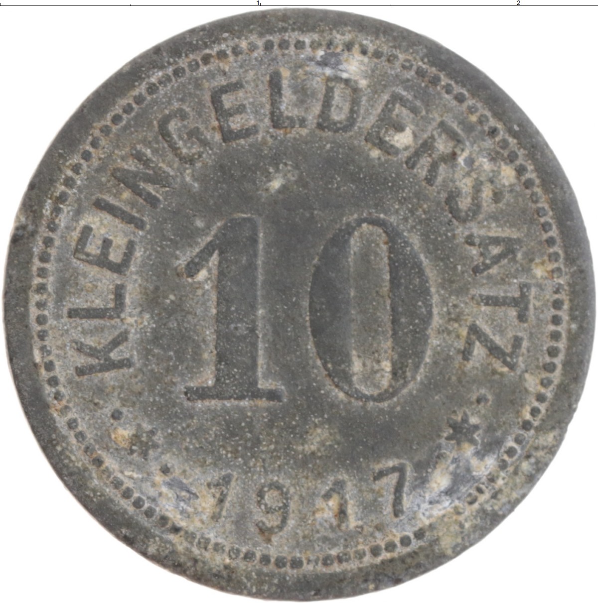 Монета 10 пфеннигов Германия : Нотгельды 1917 года Цинк Айслебен