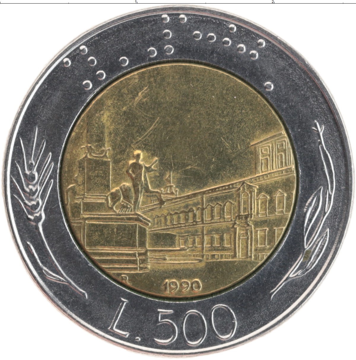 500 лир в рублях на сегодня. Итальянская монета 500 лир Биметалл. Италия 500 лир 1990. 500 Lira 1990 монета. 500 Лир в рублях.