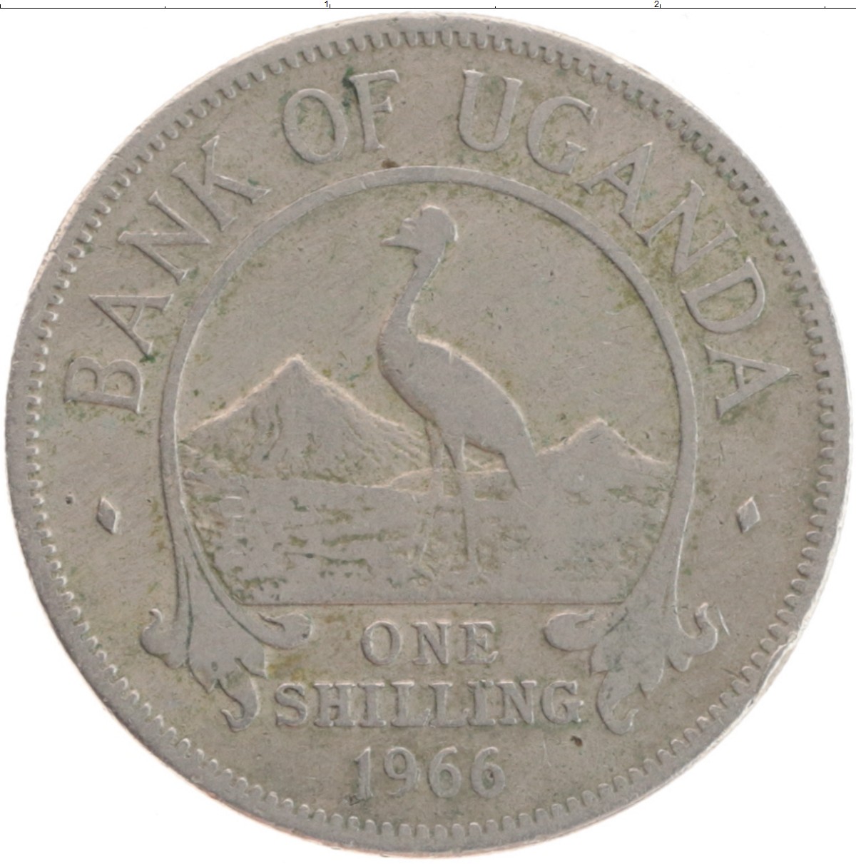 Монета шиллинг Уганды 1966 года Медно-никель