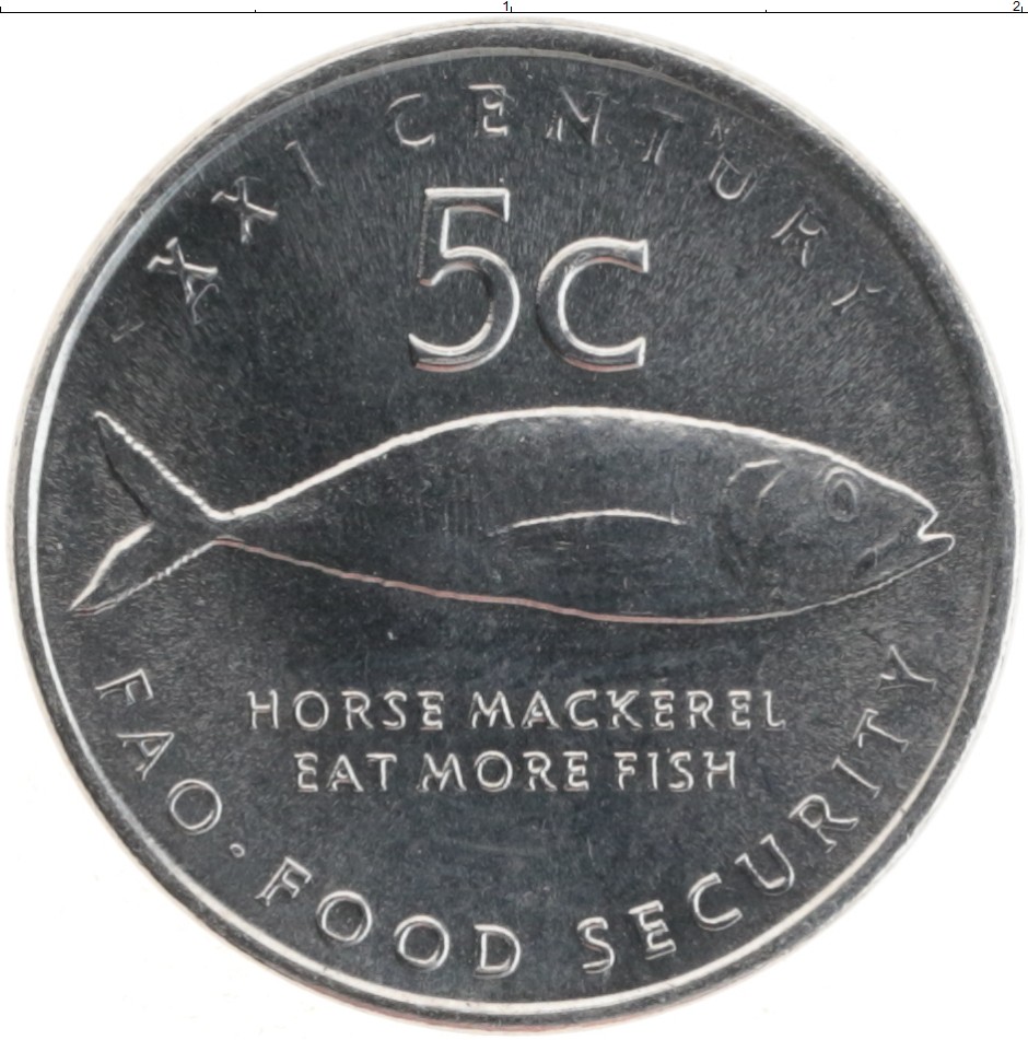 Монета 5 центов Намибии 2000 года Железо ФАО