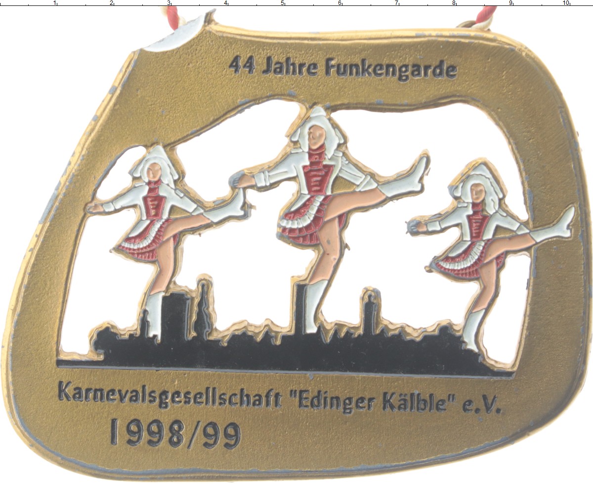 Монета Знак Германии 1999 года 44 года собранию дураков карнавального общества Эдингер Келбле