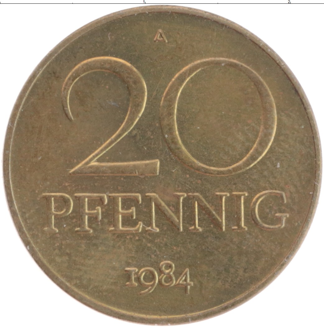 Оригинальность 20. Монеты Германии ГДР. Монета ГДР 1983 А 20 марок.