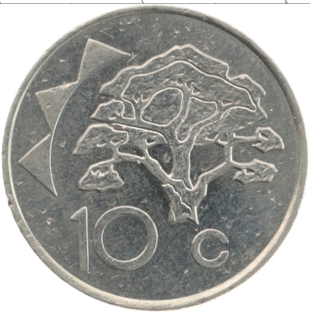 Монета 10 центов Намибии 1993 года Медно-никель