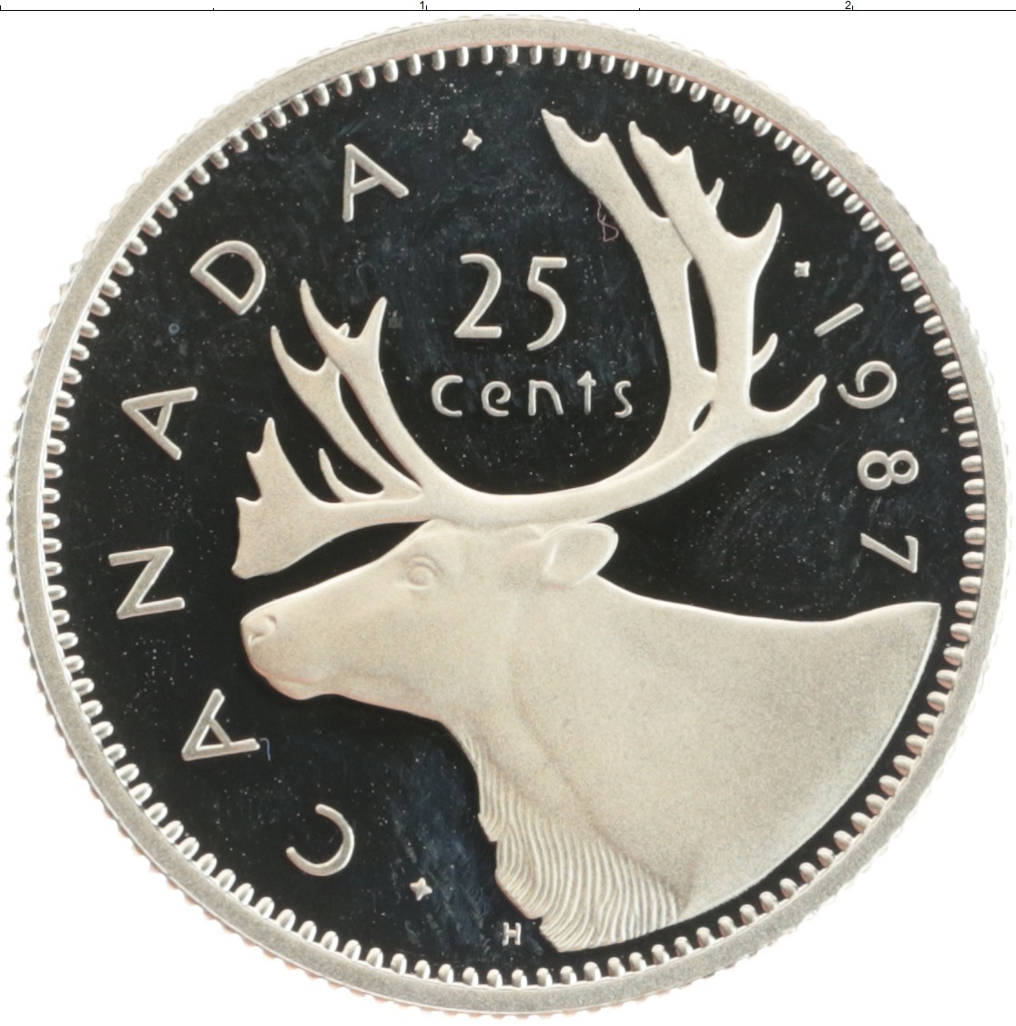 Монета 25 центов Канады 1987 года Медно-никель