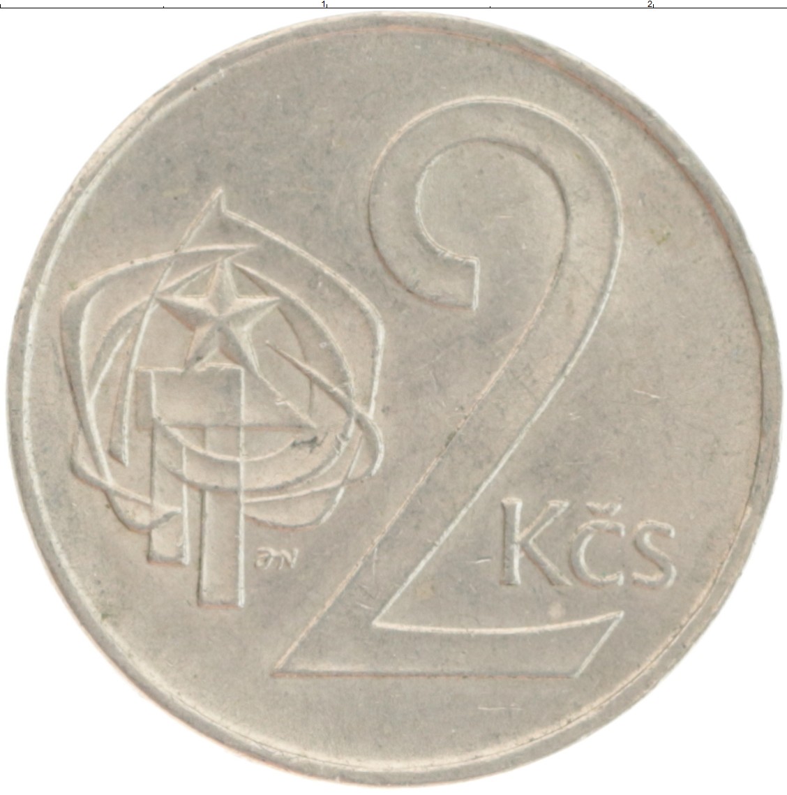 Монета 2 кроны Чехословакии 1982 года Медно-никель