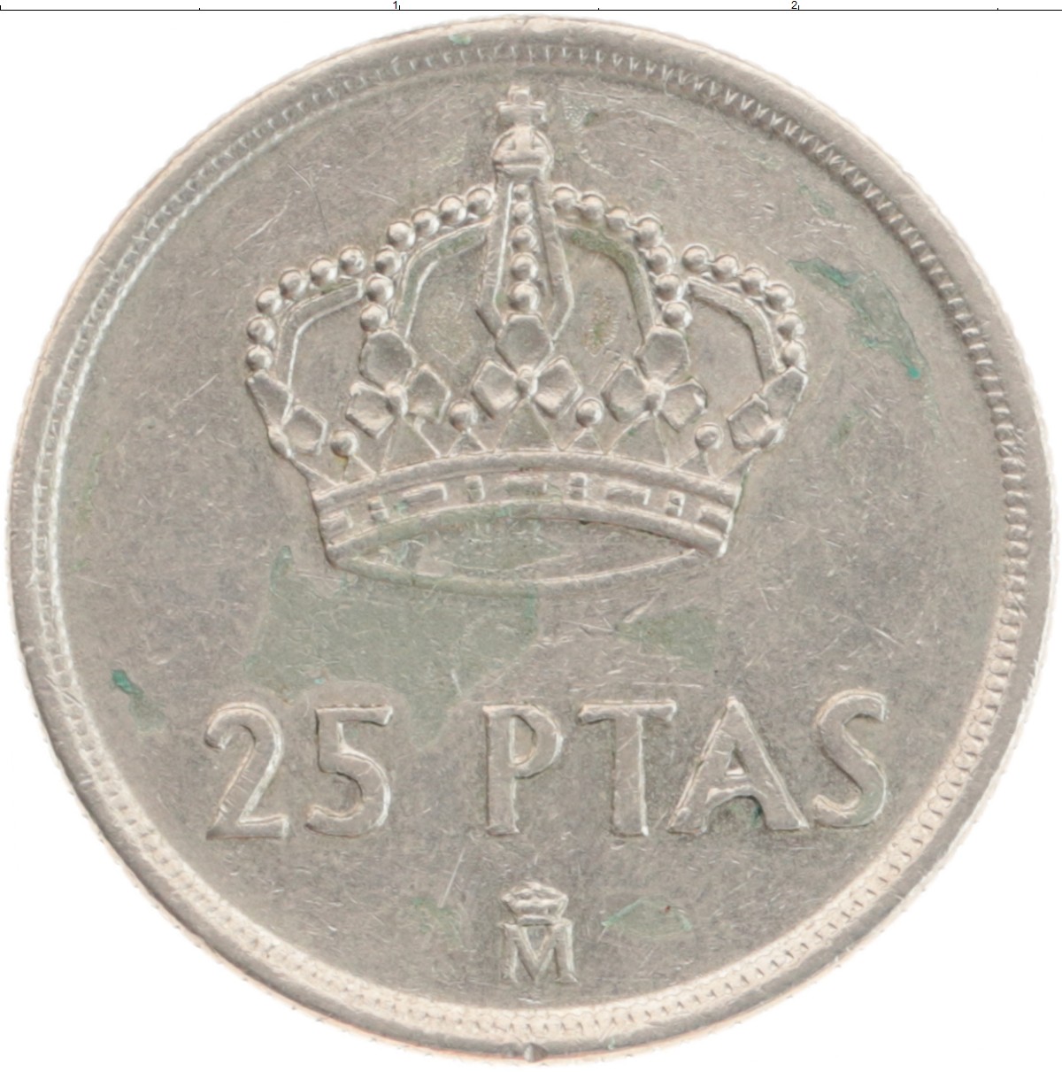 Монета 25 песет Испании 1982 года Медно-никель Хуан Карлос I