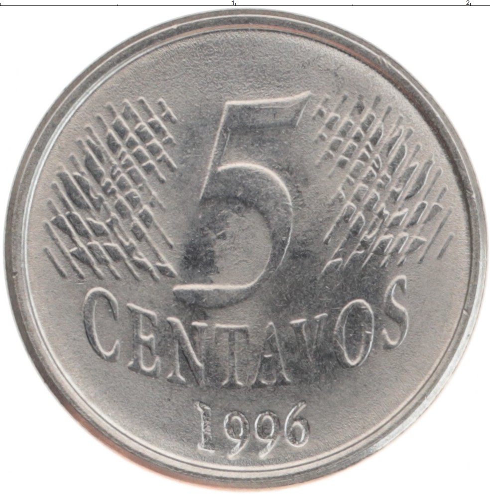 Монета 5 сентаво Бразилии 1996 года Медно-никель