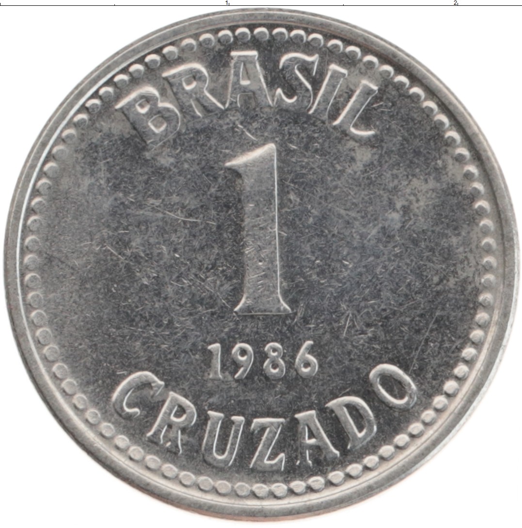 Монета крузадо Бразилии 1986 года Медно-никель