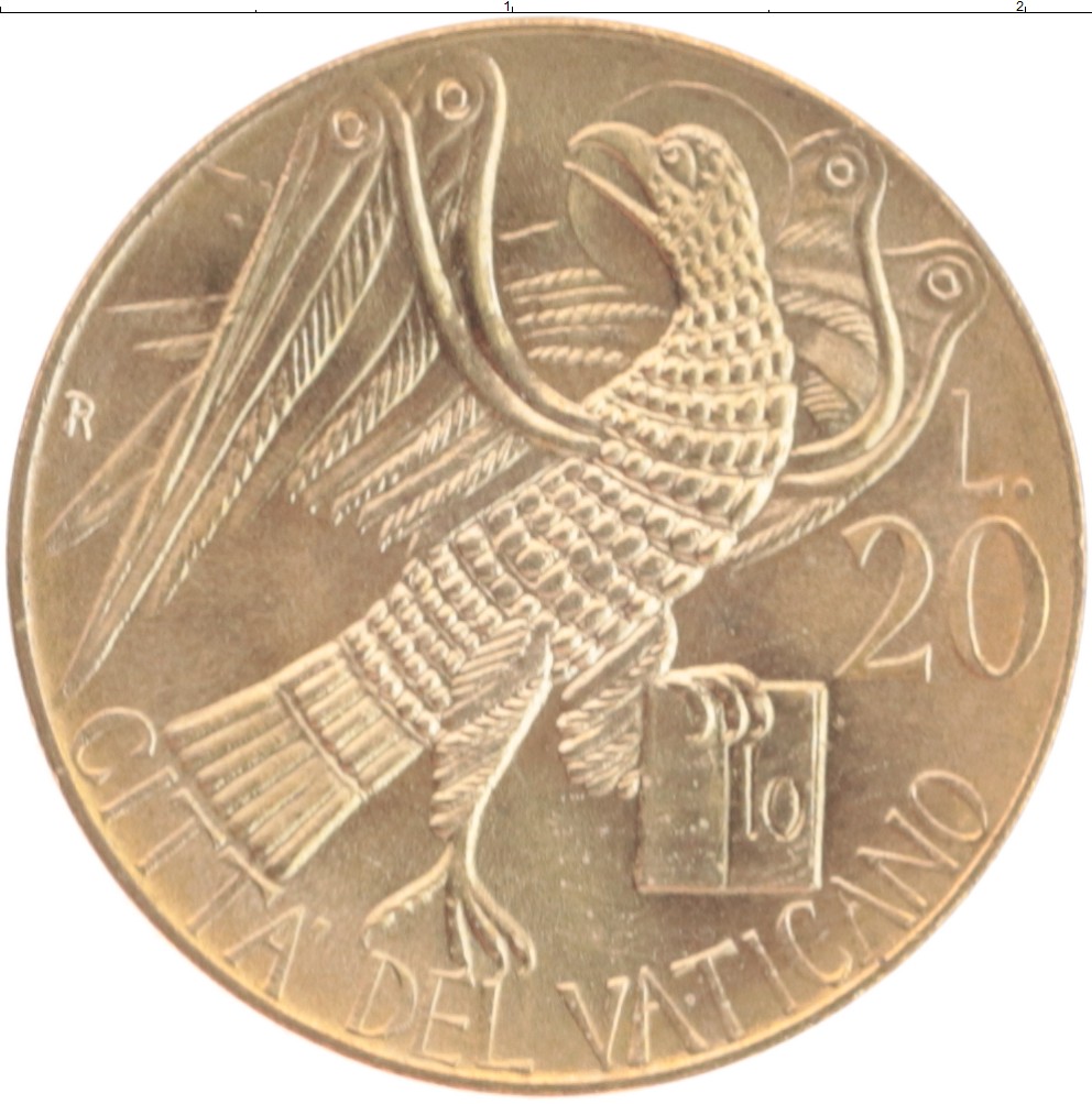 Монета 20 лир Ватикана 1985 года Бронза Иоанн Павел II