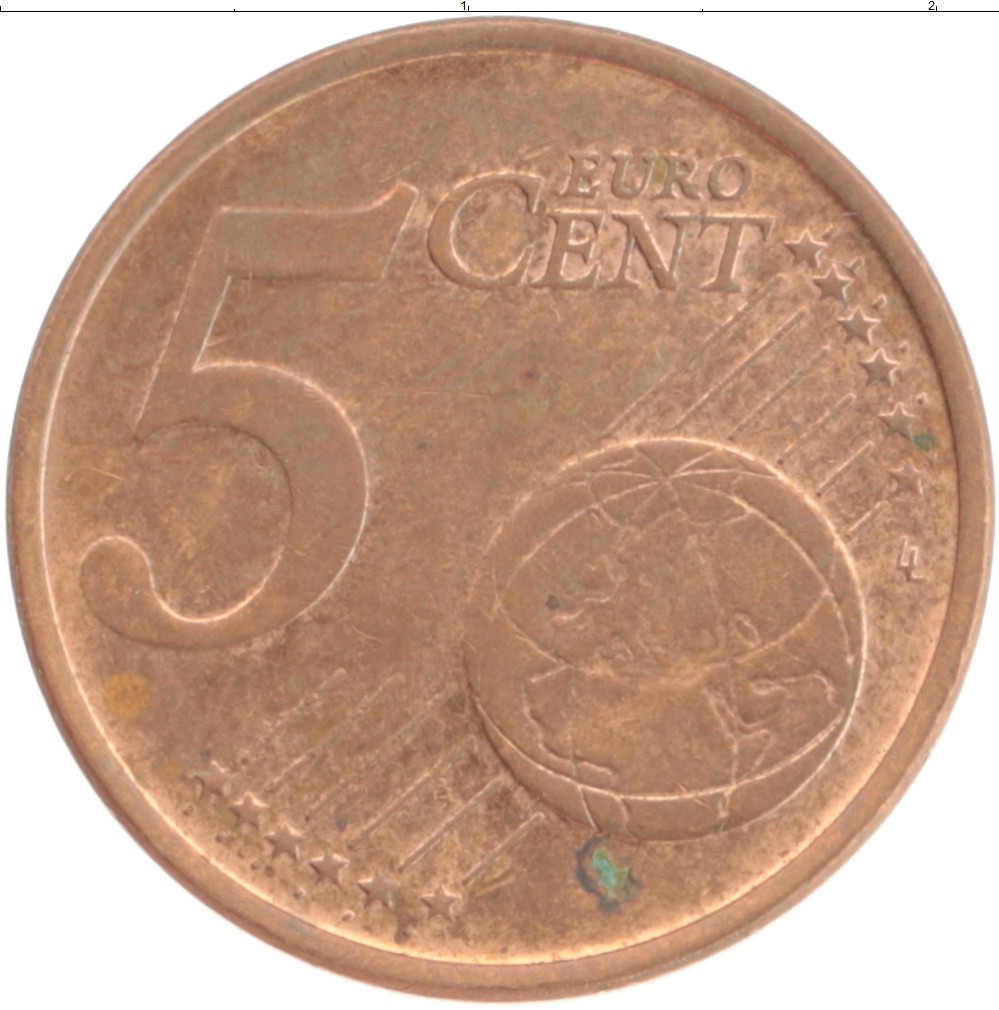 Монета 5 евроцентов Финляндии 2001 года Бронза