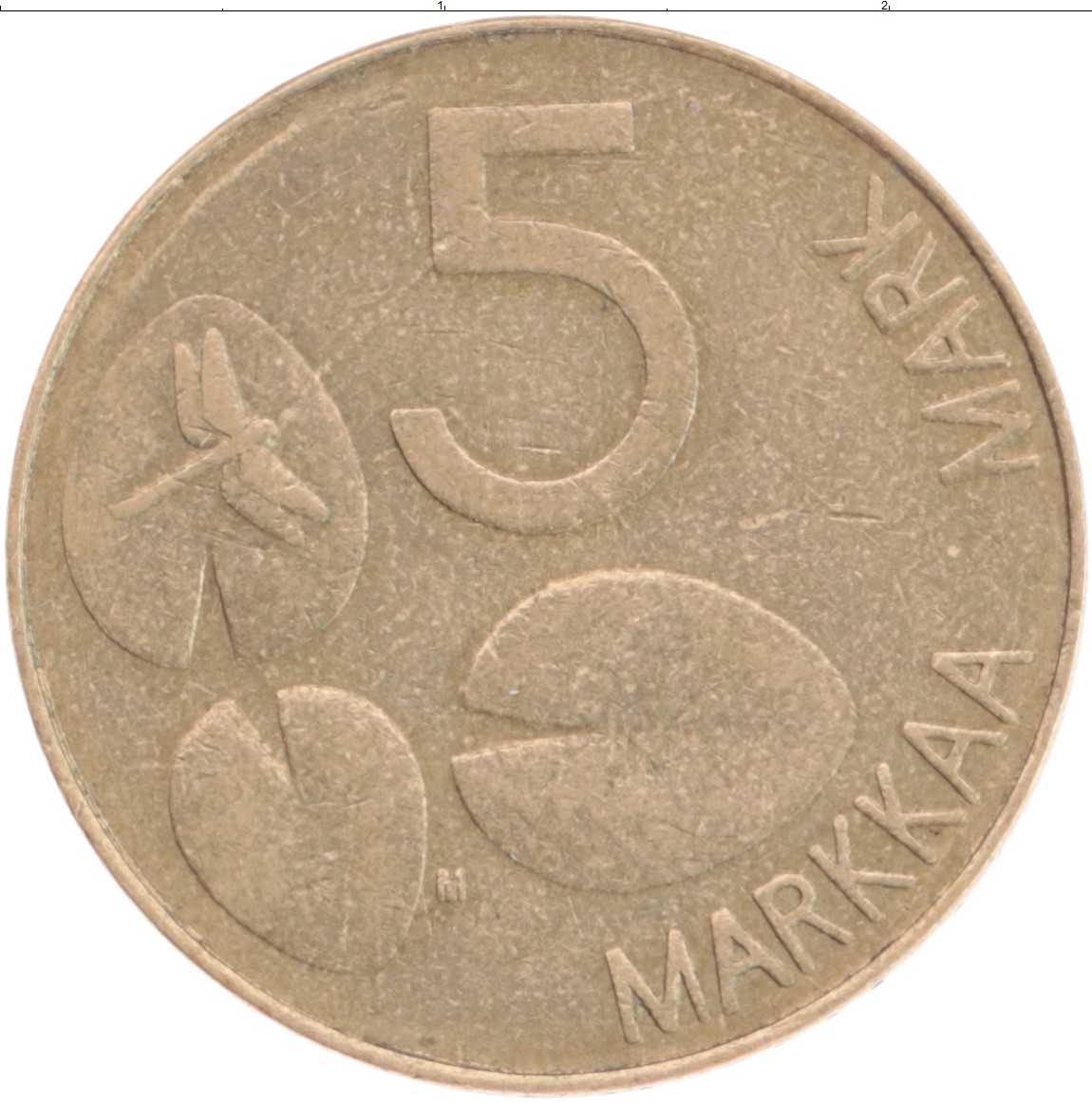 Монета 5 марок Финляндии 1994 года Латунь
