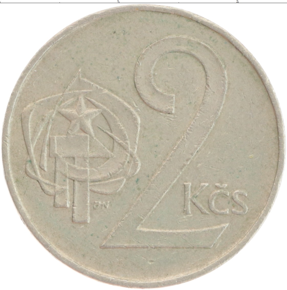 Монета 2 кроны Чехословакии 1983 года Медно-никель