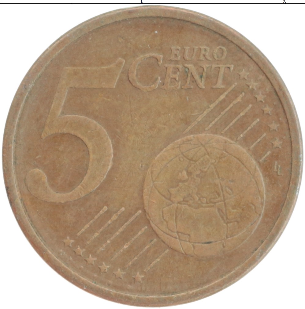 Монета 5 евроцентов Германии 2002 года Бронза F