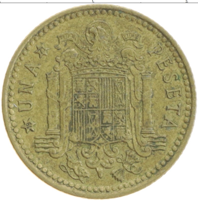 Монета песета Испании 1966 года Бронза Франсиско Франко
