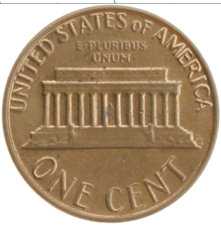 Монета цент Америки 1982 года Бронза Авраам Линкольн D