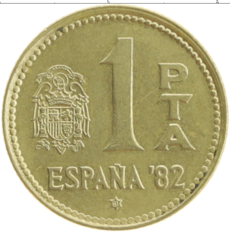 Монета песета Испании 1980 года Бронза Чемпионат мира по футболу в Испании