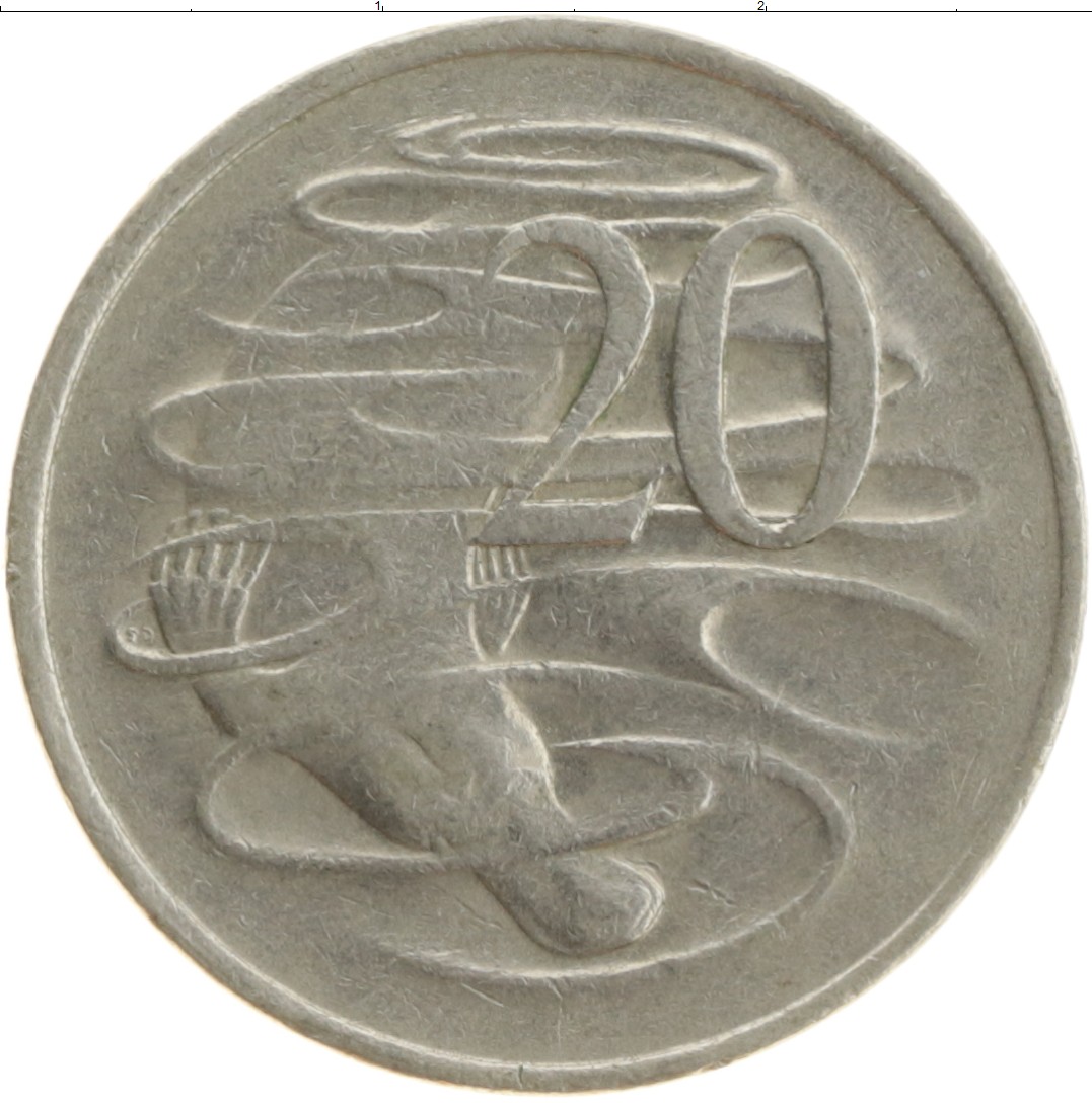 Монета 20 центов Австралии 1982 года Медно-никель