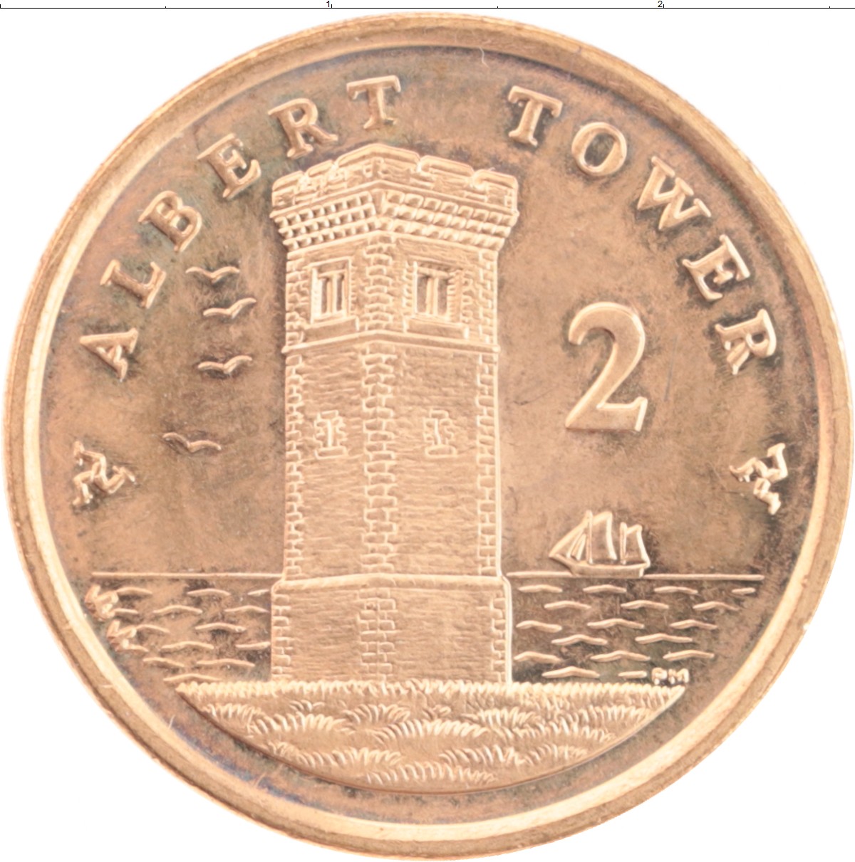 Монета 2 пенса Острова Мэн 2006 года Бронза Елизавета II