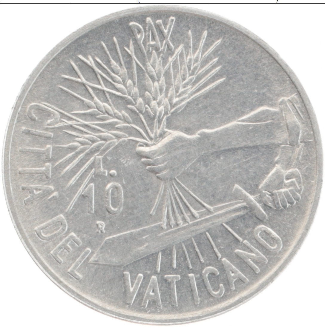 Монета 10 лир Ватикана 1984 года Алюминий Иоанн Павел II