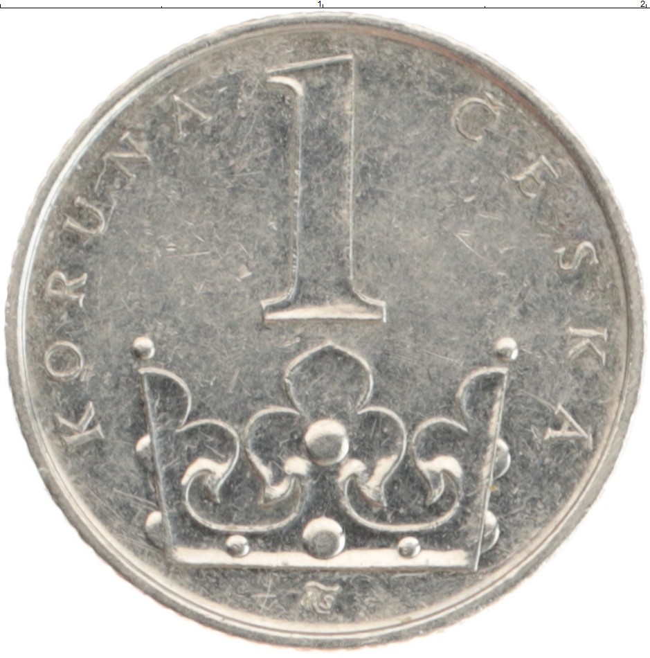 Монета крона Чехии 2006 года Медно-никель