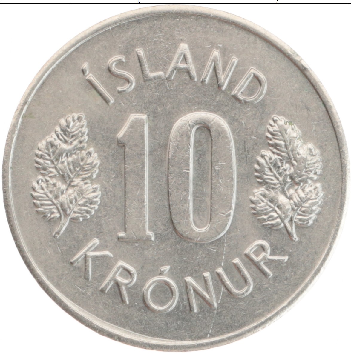 Монета 10 крон Исландии 1978 года Медно-никель
