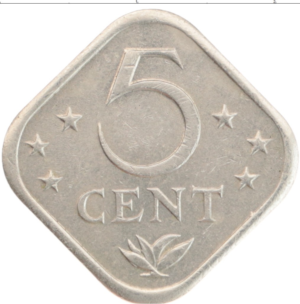 Монета 5 центов Антильских островов 1978 года Медно-никель