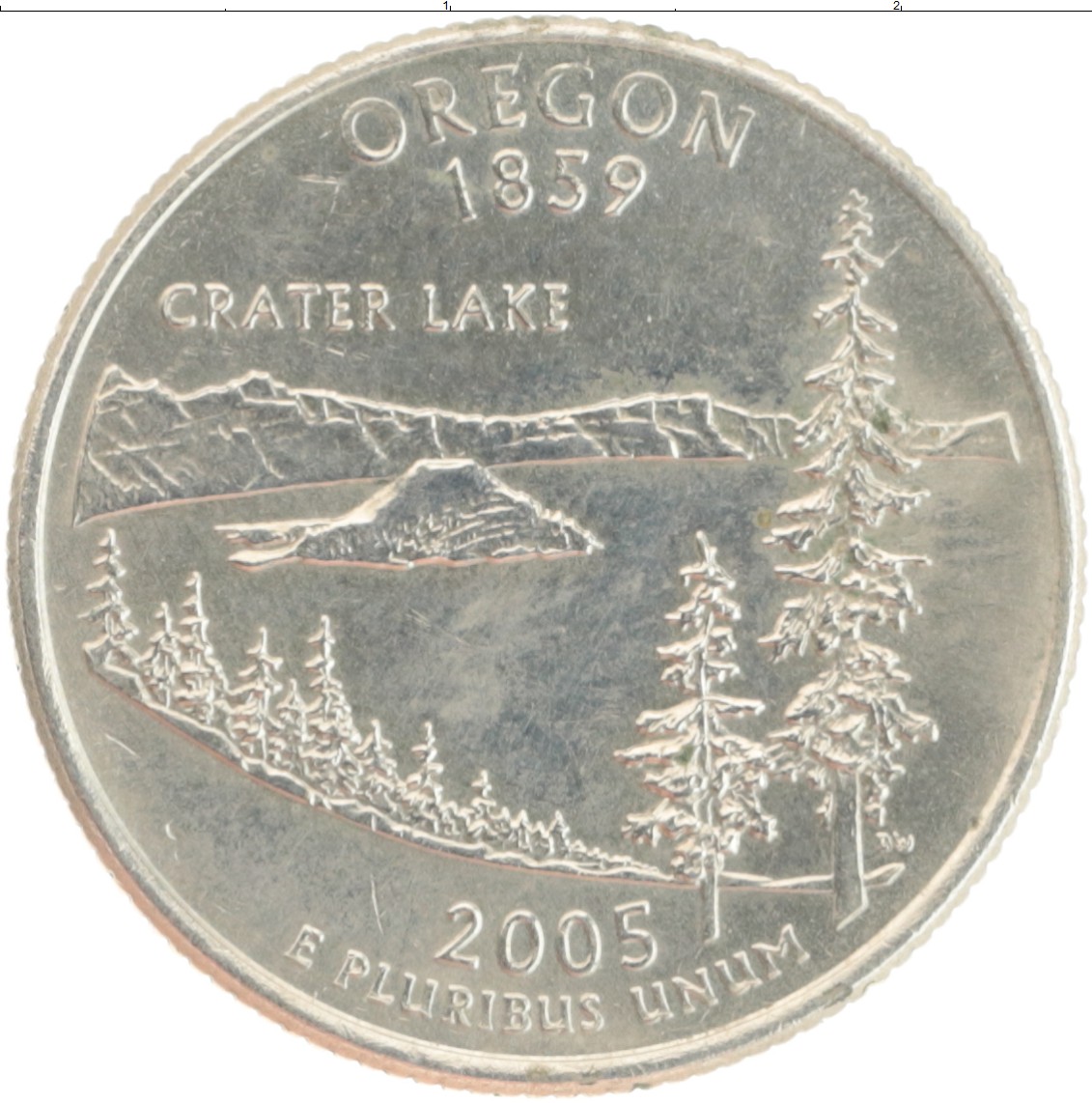 Монета 1/4 доллара Америки 2005 года Медно-никель Штат Орегон D