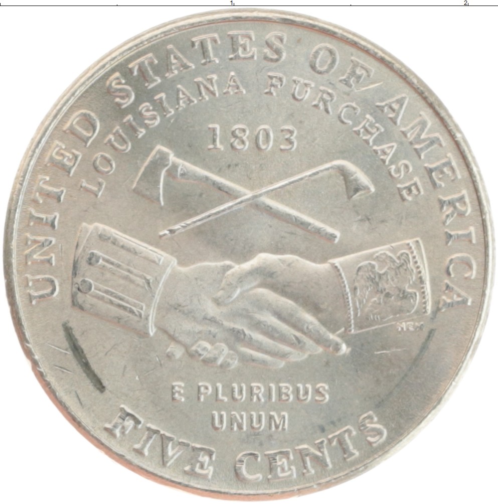 Монета 5 центов Америки 2004 года Медно-никель D
