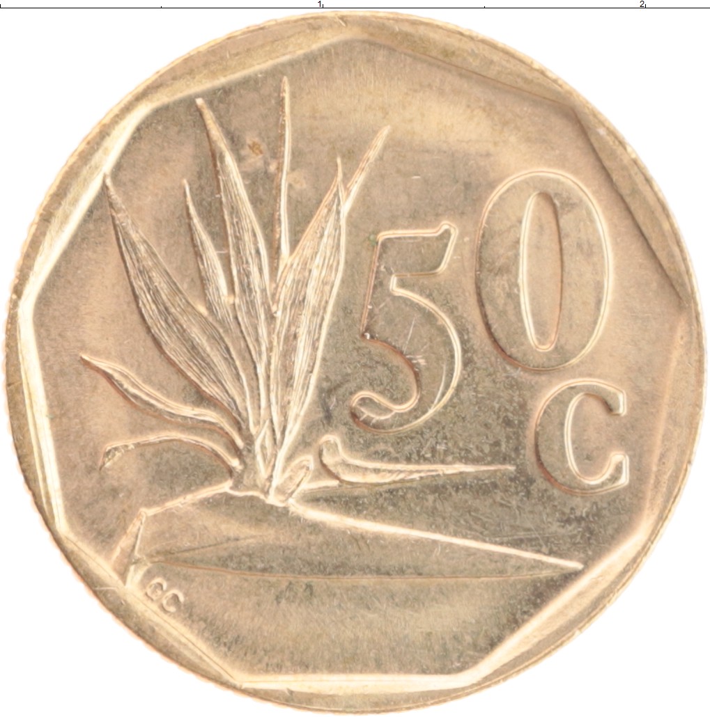 Монета 50 центов Южно Африканской Республики 1992 года Бронза