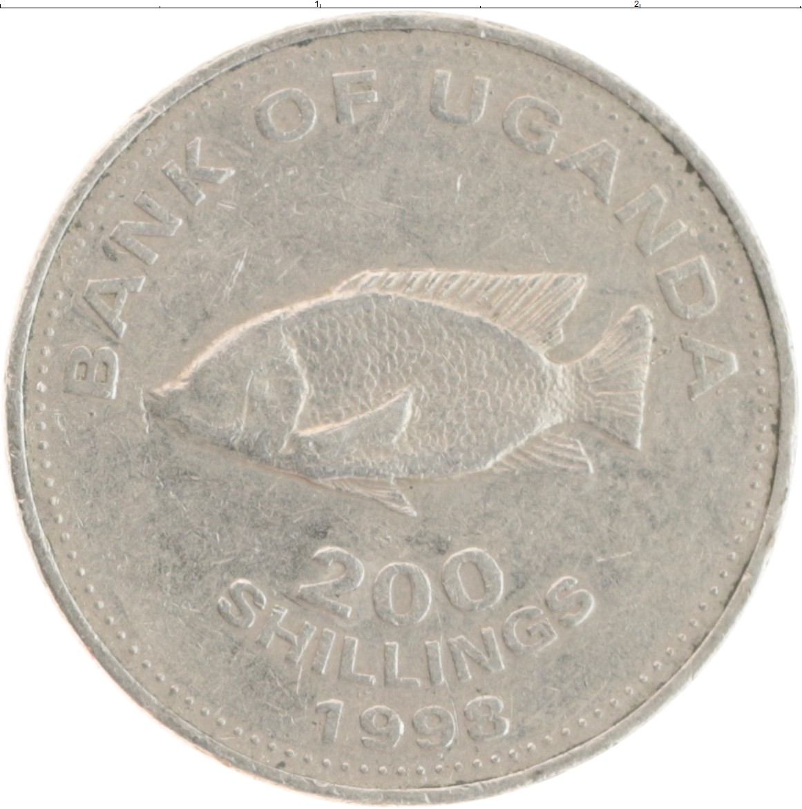 Монета 200 шиллингов Уганды 1998 года Медно-никель