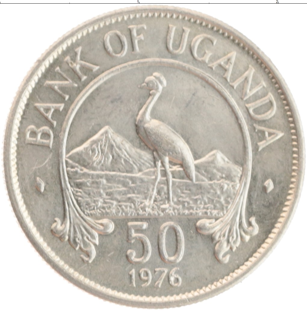 Монета 50 центов Уганды 1976 года Медно-никель