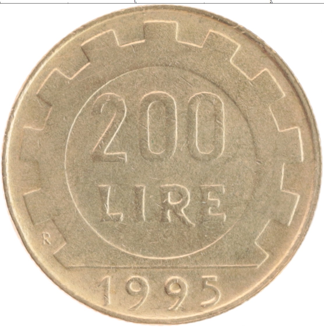 Монета 200 лир Италии 1995 года Бронза Республика