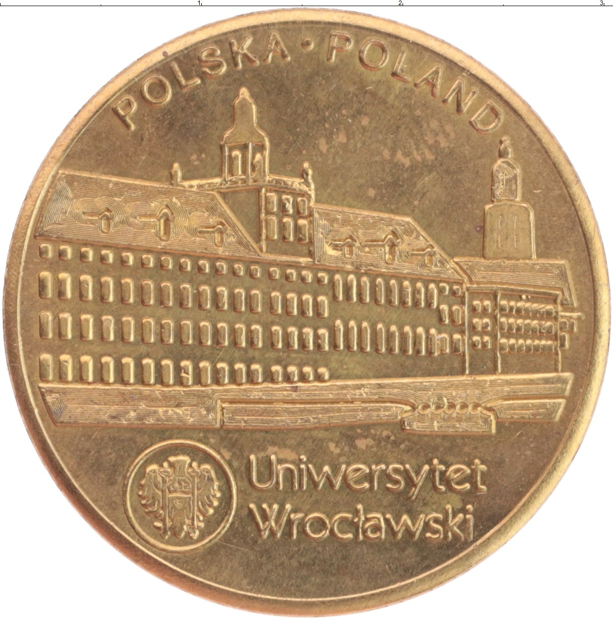 Монета Жетон Польши Латунь Вроцлав