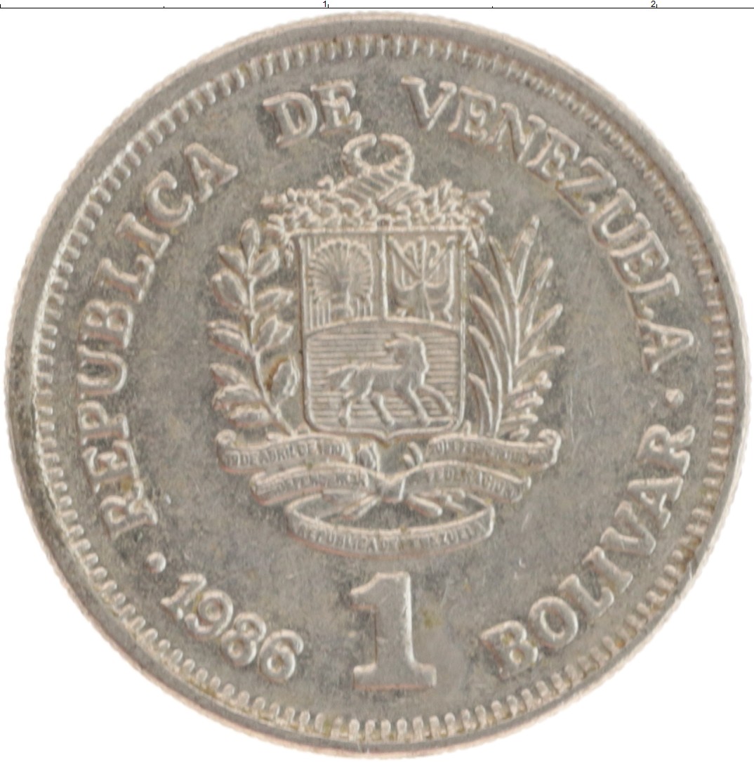 Монета боливар Венесуэлы 1986 года Медно-никель