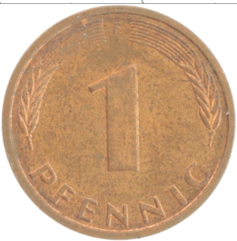 Монета пфенниг ФРГ 1991 года Бронза F