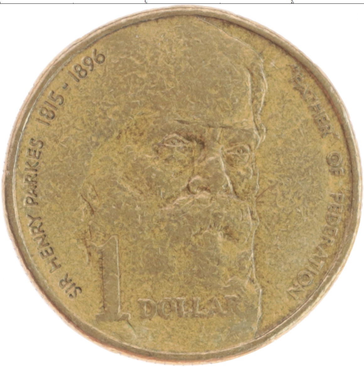 Монета доллар Австралии 1996 года Бронза Генри Паркес