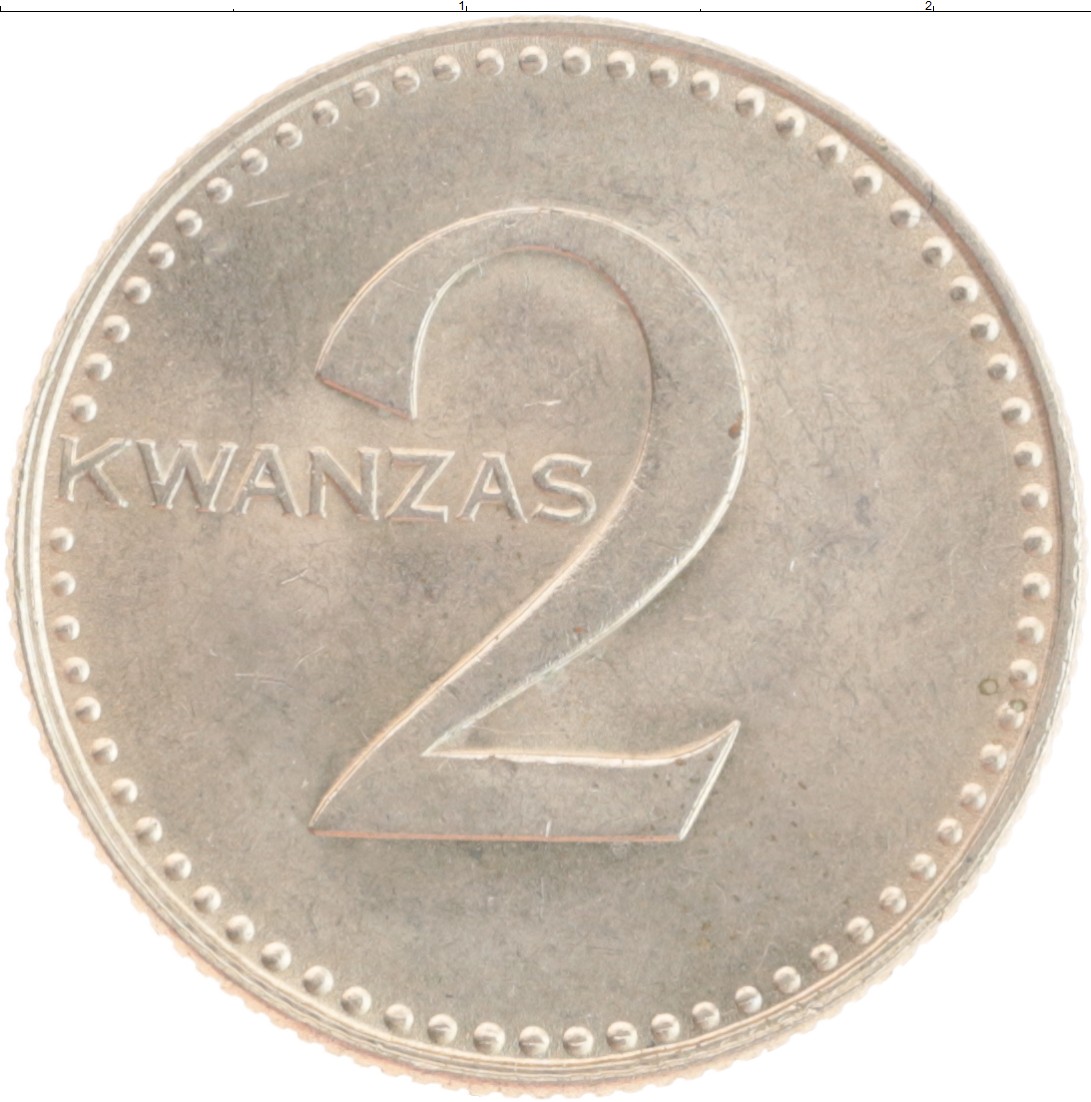 Монета 2 кванза Анголы 1975 года Медно-никель