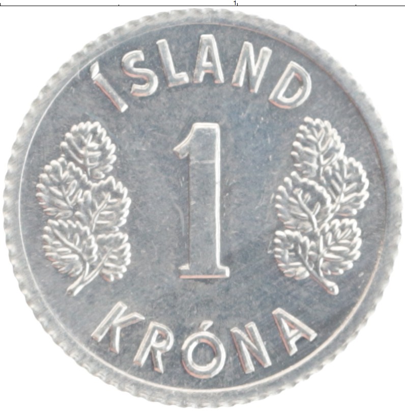 Монета крона Исландии 1978 года Алюминий