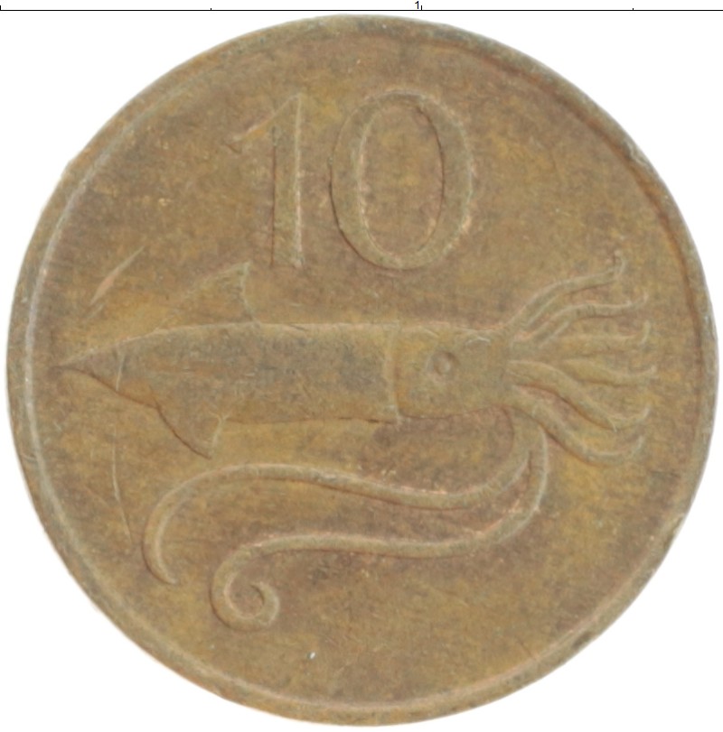 Монета 10 аурар Исландии 1981 года Бронза