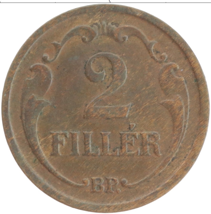 Монета 2 филлера Венгрии 1940 года Бронза