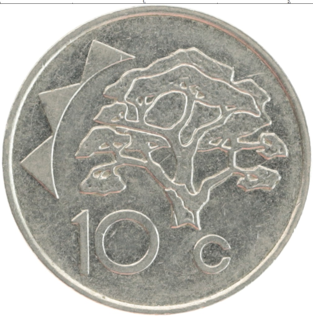 Монета 10 центов Намибии 1996 года Медно-никель