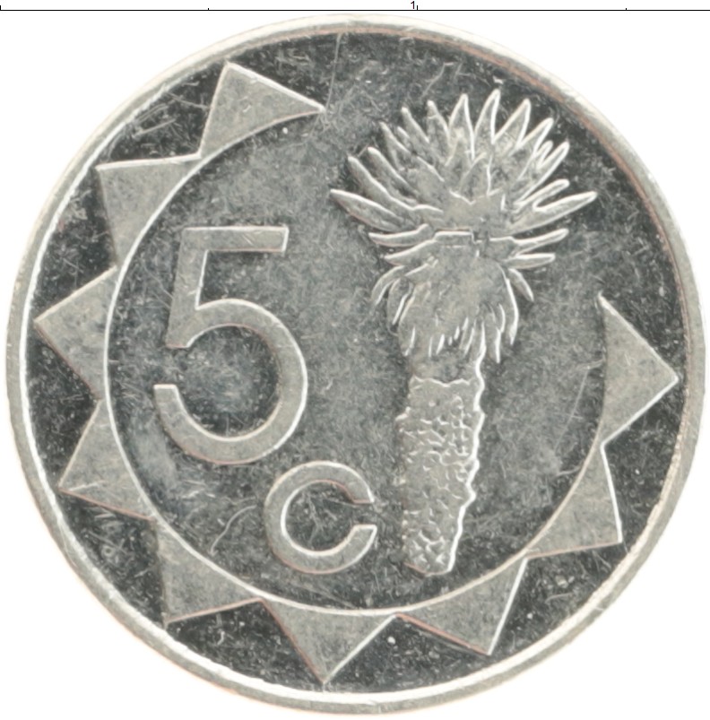 Монета 5 центов Намибии 1993 года Медно-никель