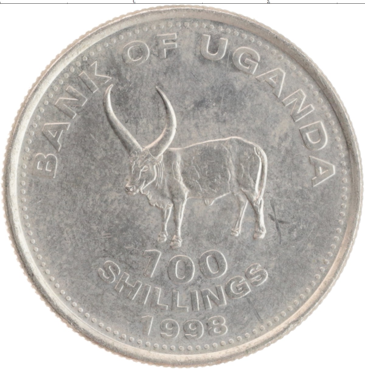 Монета 100 шиллингов Уганды 1998 года Медно-никель
