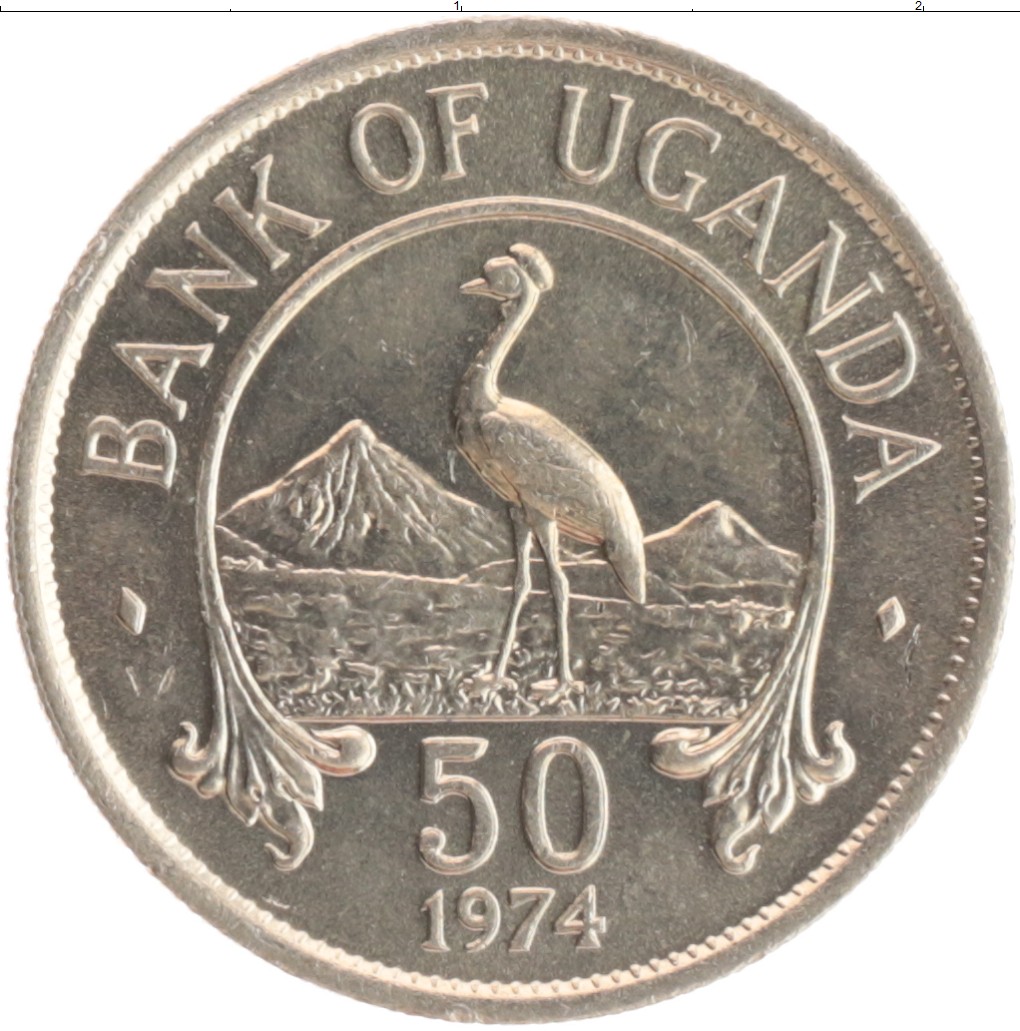 Монета 50 центов Уганды 1974 года Медно-никель