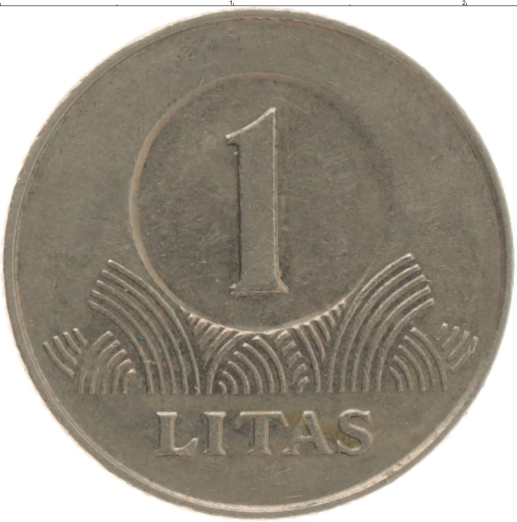 Монета лит Литвы 2001 года Медно-никель