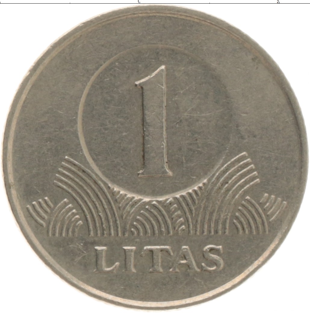 Монета лит Литвы 2002 года Медно-никель