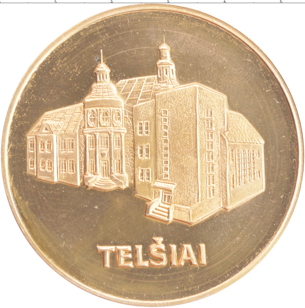 Монета настольная медаль Литвы Бронза Тельшяй