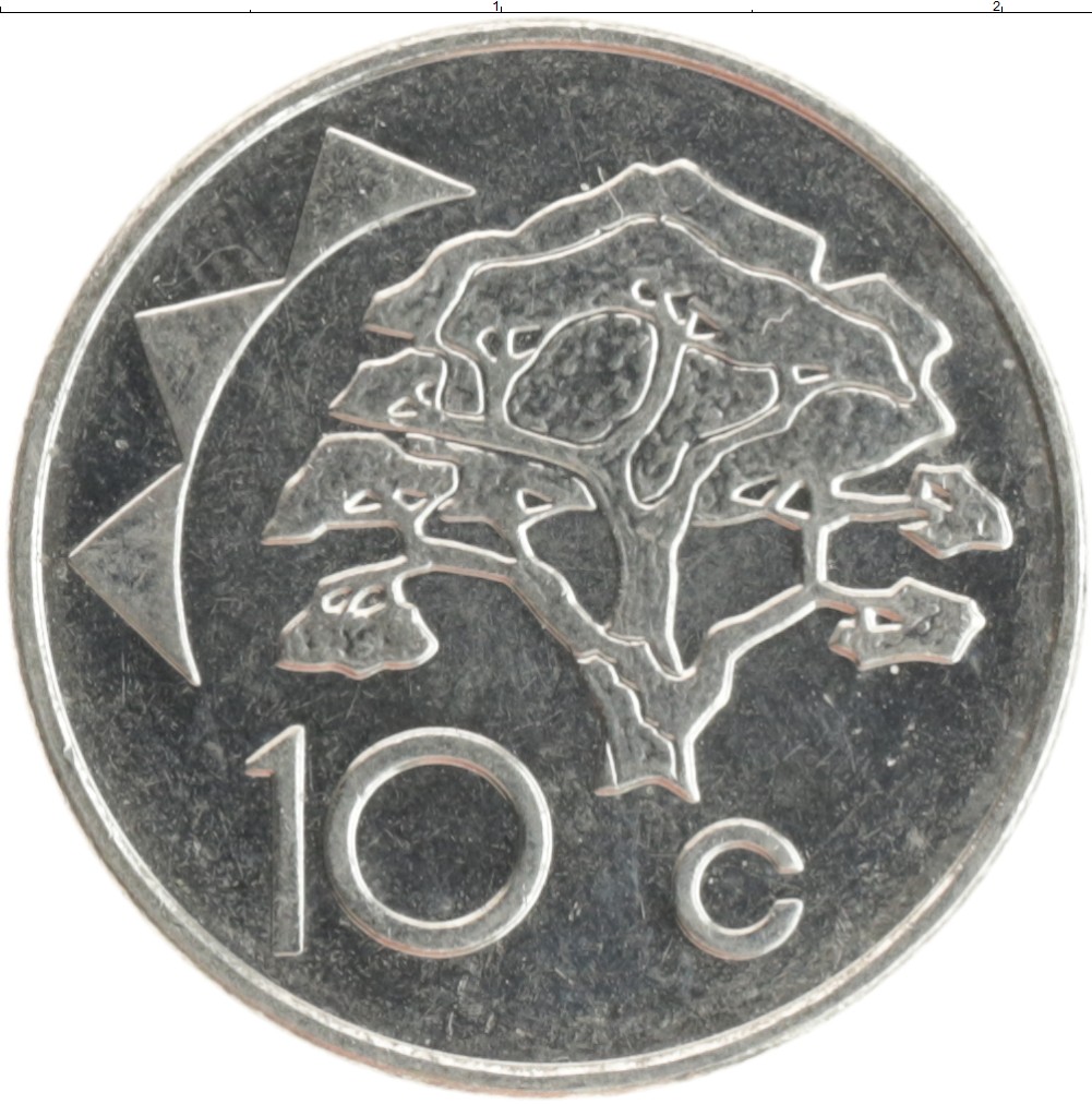 Монета 10 центов Намибии 2009 года Медно-никель